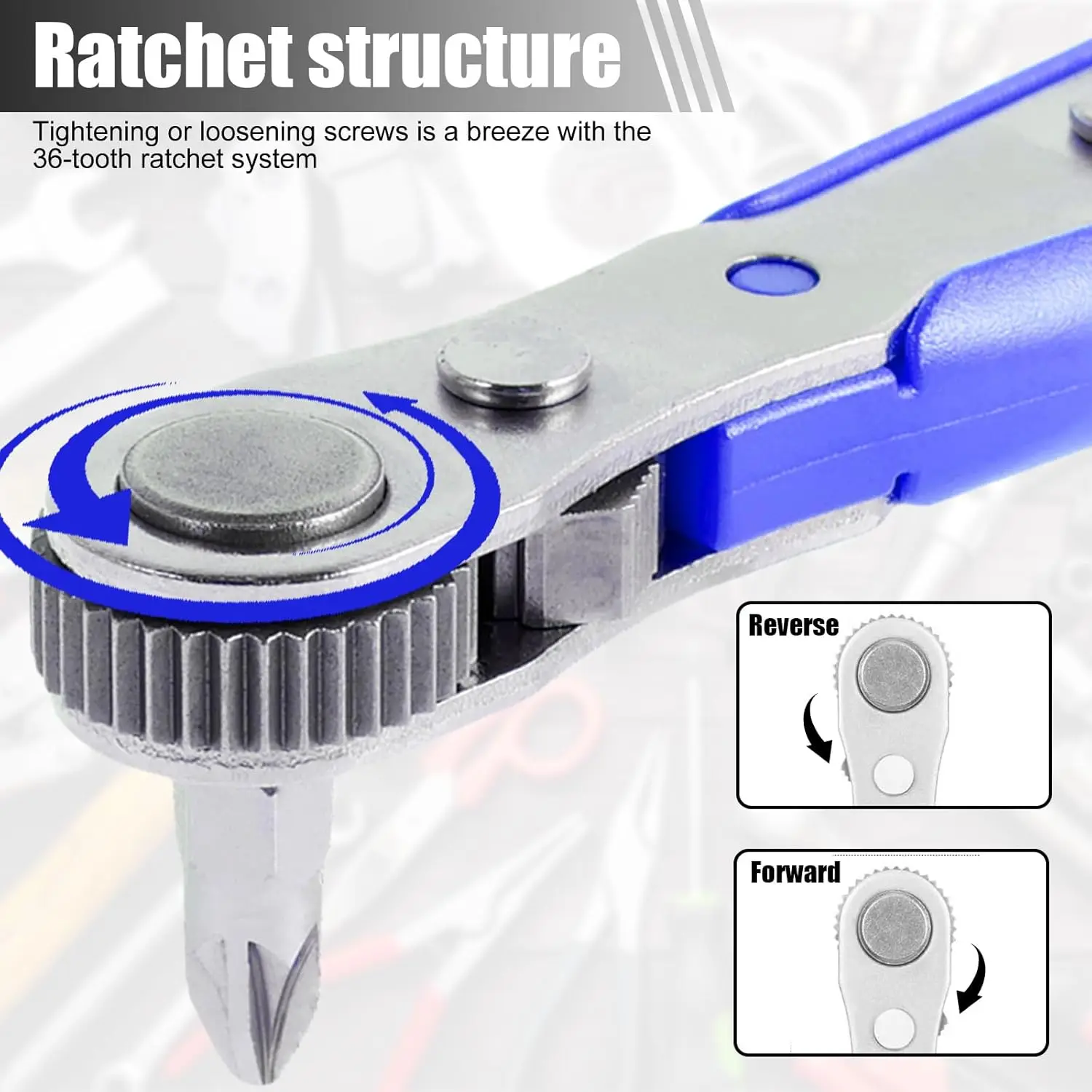 Set Obeng Mini 22 in 1 dengan Ratchet 1/4 Sudut Kanan, Obeng Phillips, Obeng Slotted, Obeng Torx, dan Bit Magnetik untuk Ruang Sempit