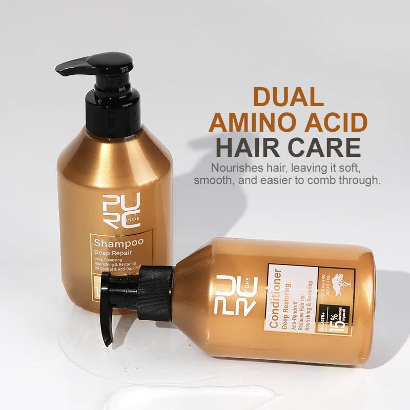 Shampoo & Conditioner Hair Care Set Keratin Hair Treatment Collagen Nourishing Thickening Hair Repair Damage Anti Dandruff Set