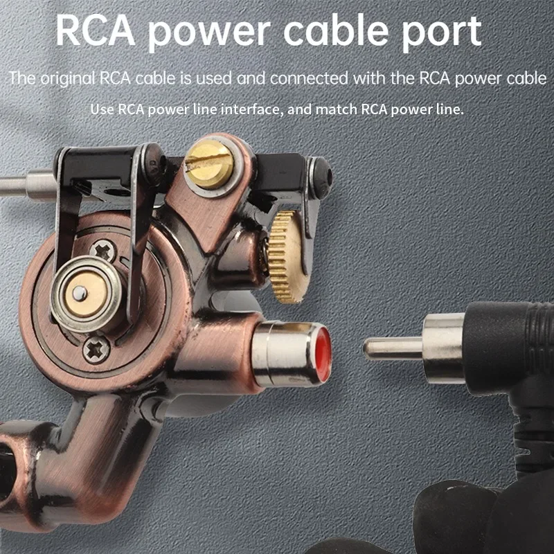 RCA Interface Rood Koper Tattoo Machine Snijmachine Motor Machine Tattoo Accessoire Tool in één krachtige draagbare nieuwe levering