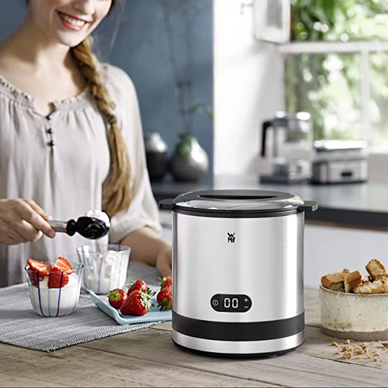 WMF Ice Cream Machine Home Smart Automatic Frozen Yogurt, Sorbet, And Ice Cream Maker 12W, with 300ML Capacity, Stainless