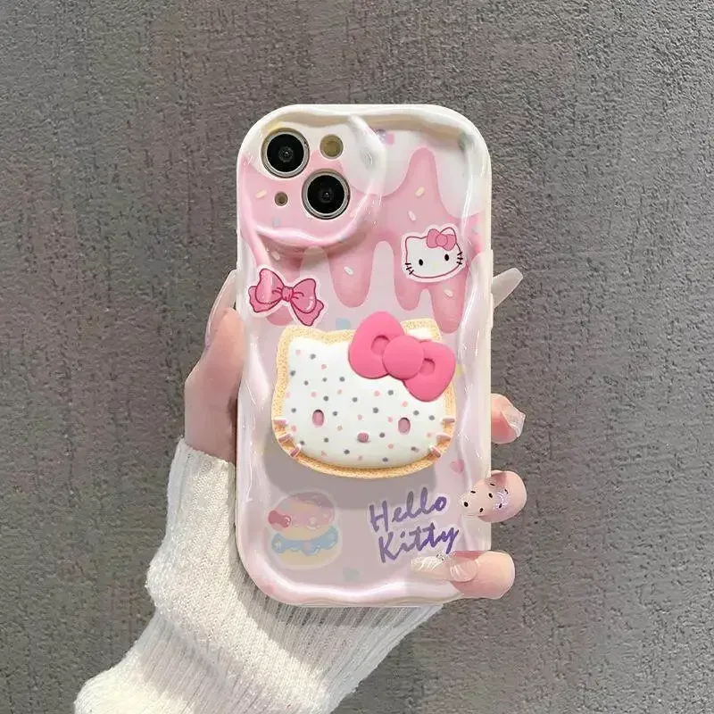 Cartoon Hello Kitty Bracket Phone Case for Samsung Galaxy S24 S20 FE S23 Ultra S22 S21 Plus A16 A55 A54 A34 A53 A35 A14 A23 A24