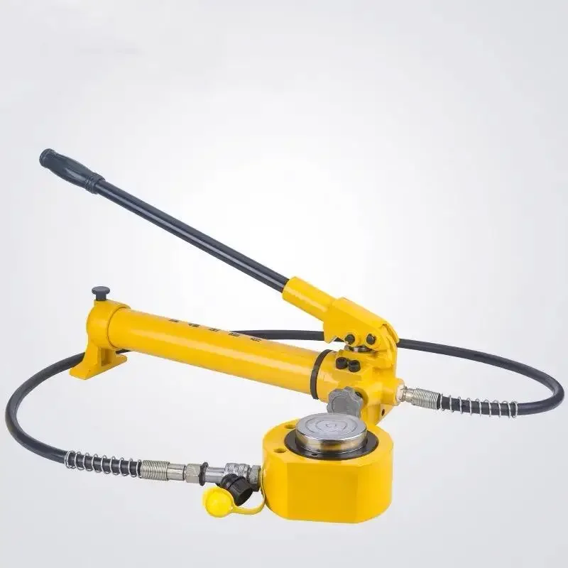 

#For FPY-5 Thin Type Hydraulic Oil Cylinder Steel Lifting Jack Output 5Tons Stroke 12mm with CP-180 Hydraulic Manual Pump