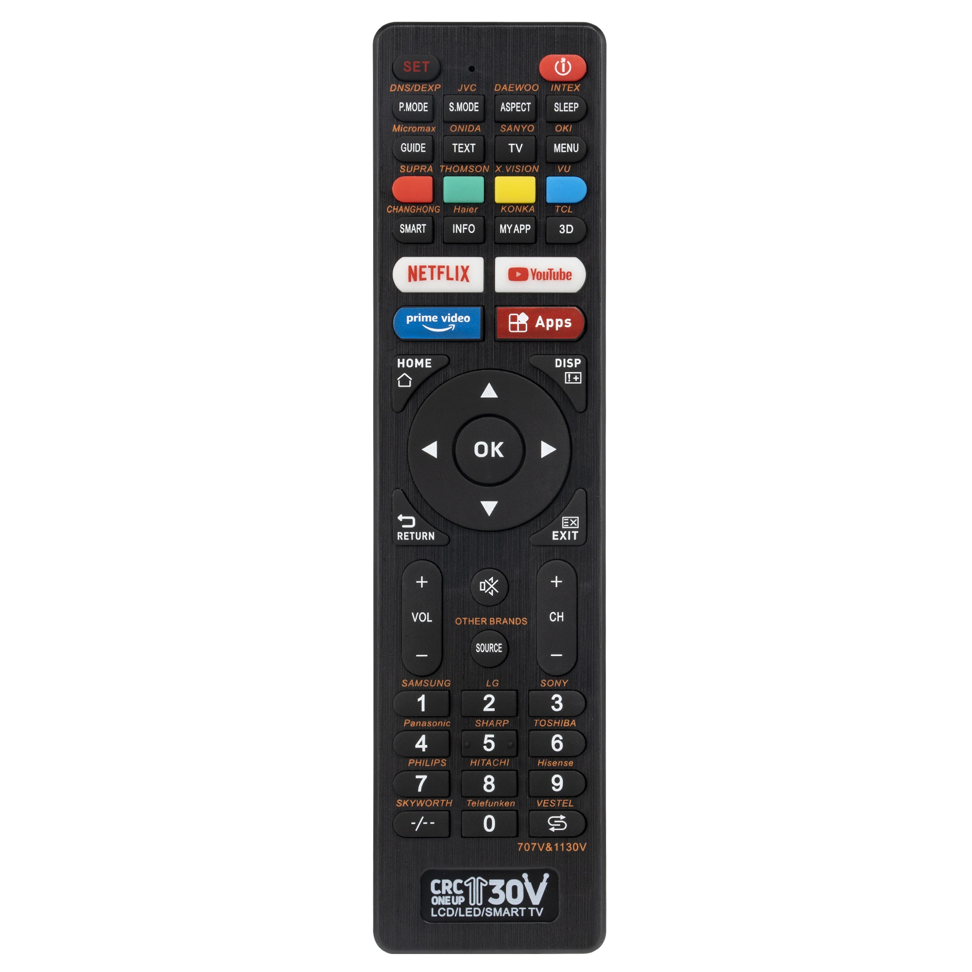 Universal TV Remote Control Use for Sony Philips Samsung Vizio Supra BBK Izumi Panasonic Hitachi Akai CRC 1130V Global Version