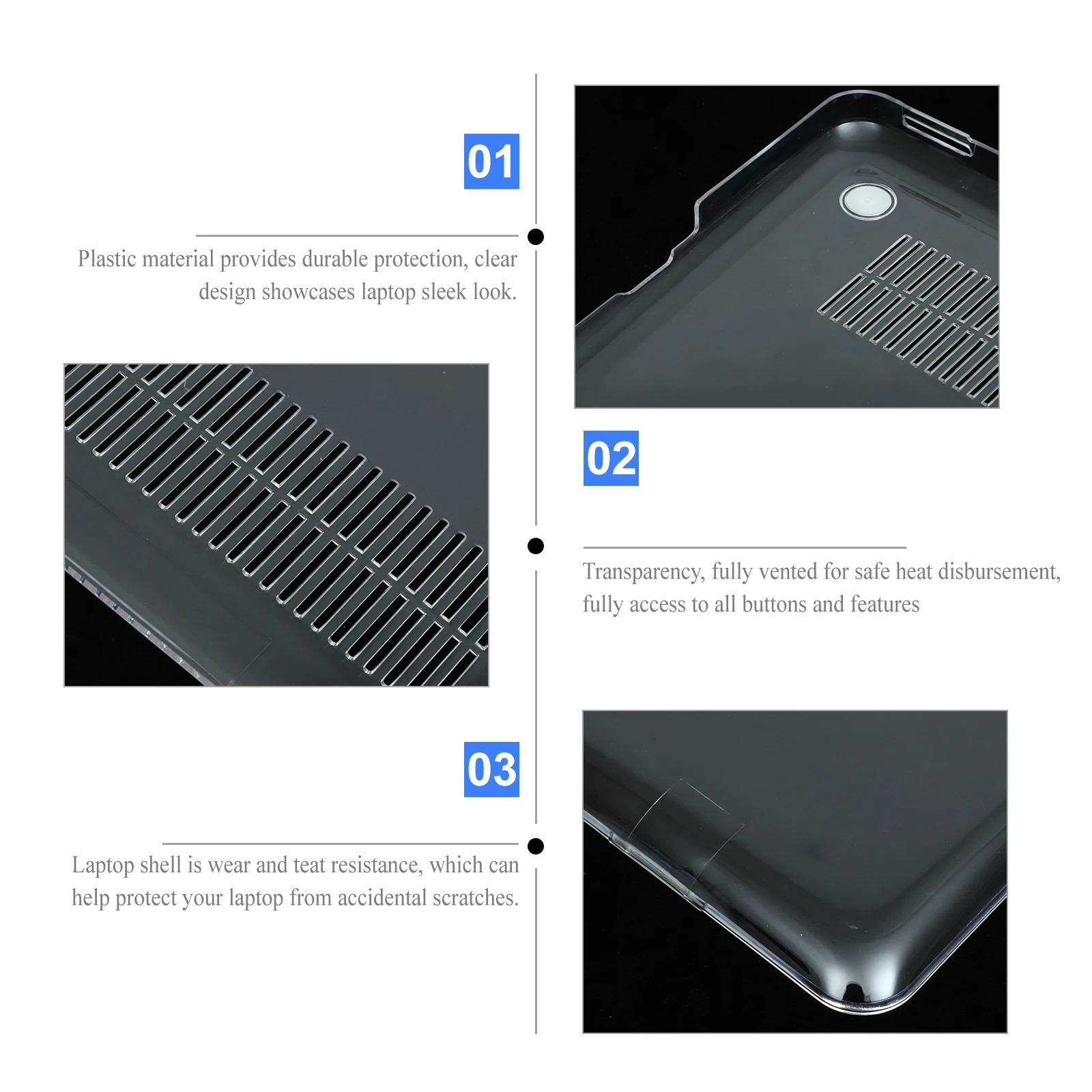 

Transparent Laptop Shell For 15. A1286 Scratch-Resistant Lightweight Protector Cover Notebook Skin Case Laptop