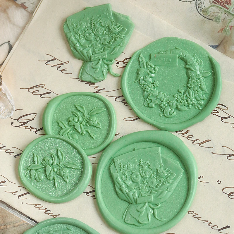 

Flower Wax Seal Stamp Fine Carving Clear Stamps Scrapbook Wedding Decoration Supplies