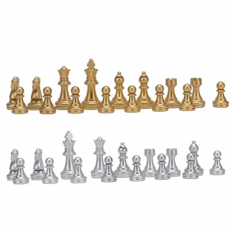 Chess Game Chessmen Lightweight Gold and Silver for Gifts for Party Games