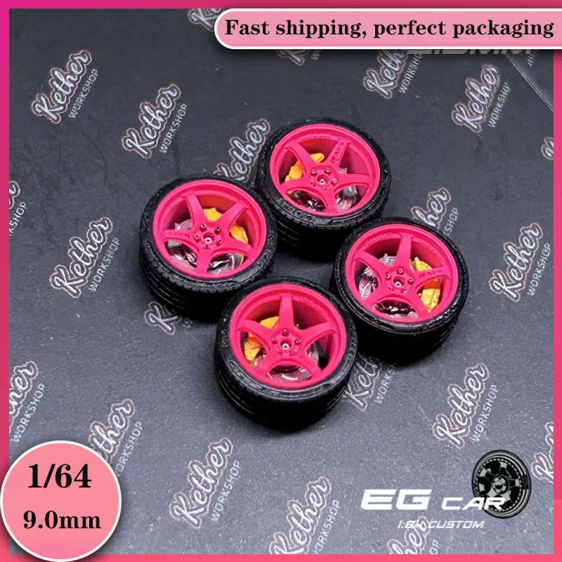 

Модифицированная ступица колеса автомобиля EG 57cr/57dr 9,0 мм, полимерные колеса, металлические колеса, резиновые шины, подходят для статических моделей автомобилей 1:64, подарок для мальчиков