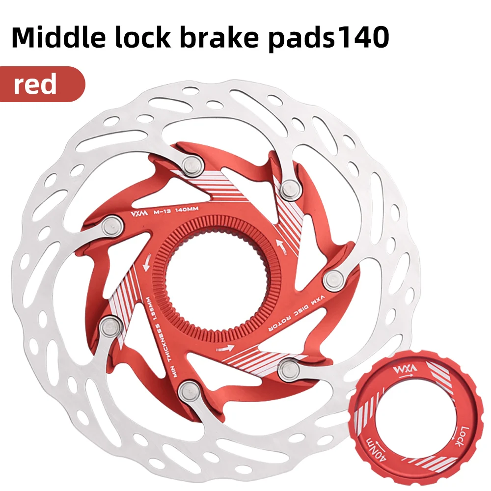 VXM Road Fiets Center lock Schijfremrotor Pads CNC Lichtgewicht Aluminium MTB Fiets Rotors 140mm 160mm fietsen Schijven Onderdelen