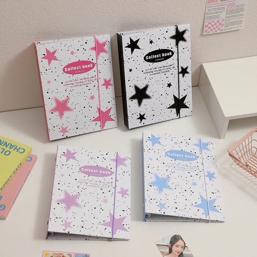 MINKYS Kawaii My Star A5 Kpop Photocard Binder Coletar Titular do cartão do livro Idol foto Photocard Álbum Papelaria