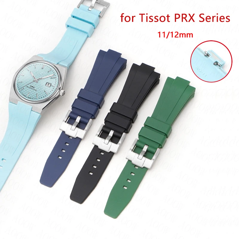 Silicone Strap For Tissot PRX 35MM/40MM Series Men Women Casual Fashion Replacement Rubber Strap + Quick release tools
