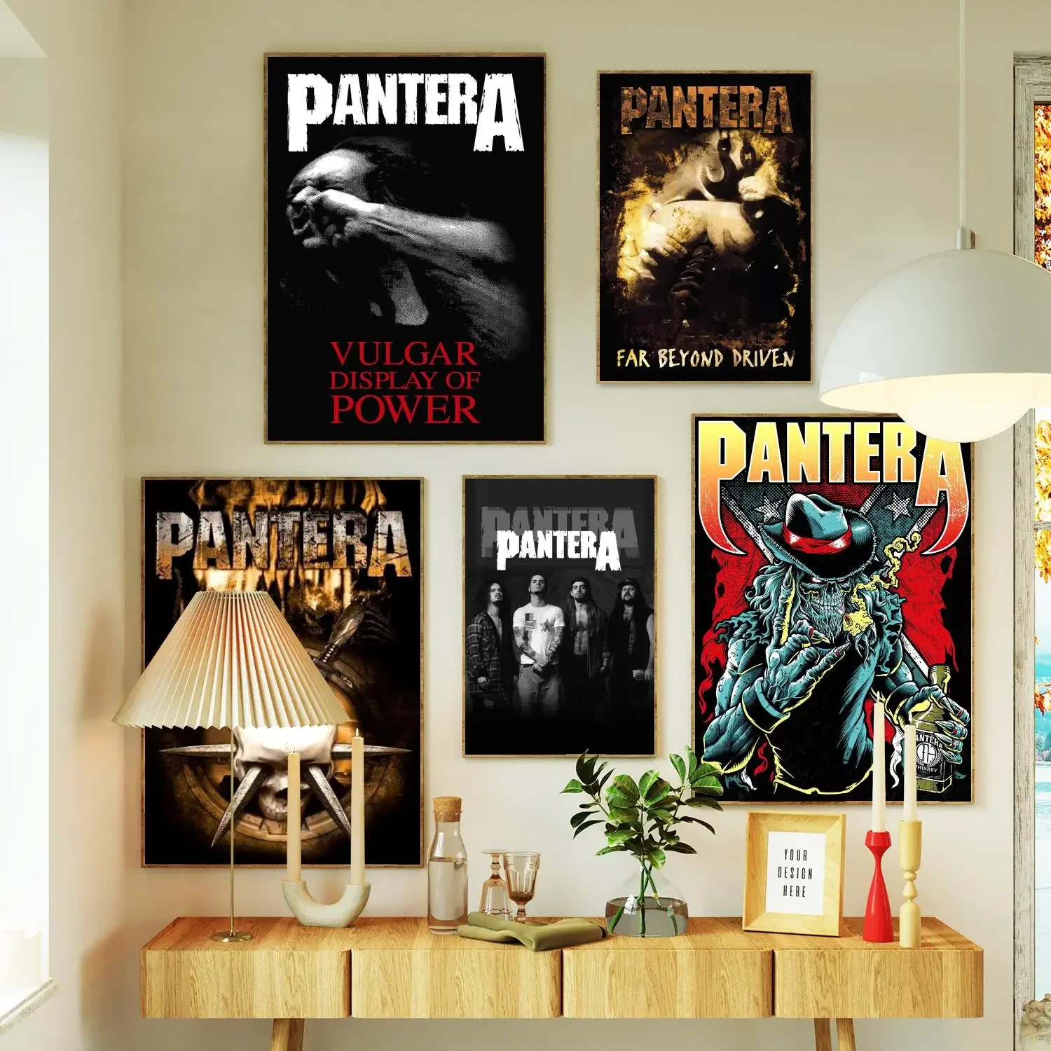 Pantera band Poster Prints Wall Art Canvas Painting Poster For Modern Family Living Room Home Decor