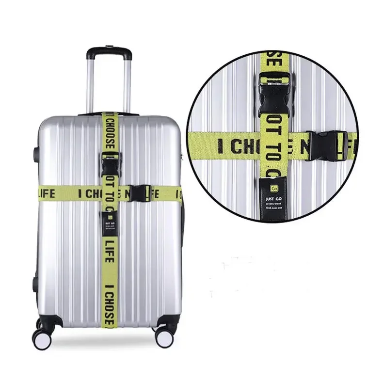 Three Models Customs Lock Luggage Cross Belt with Password Adjustable Travel Suitcase Straps Luggage Accessories