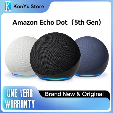 Amazon Echo Dot (5th Gen) , Vibrant sounding Alexa speaker, Great for bedrooms, dining rooms and offices, Standard version