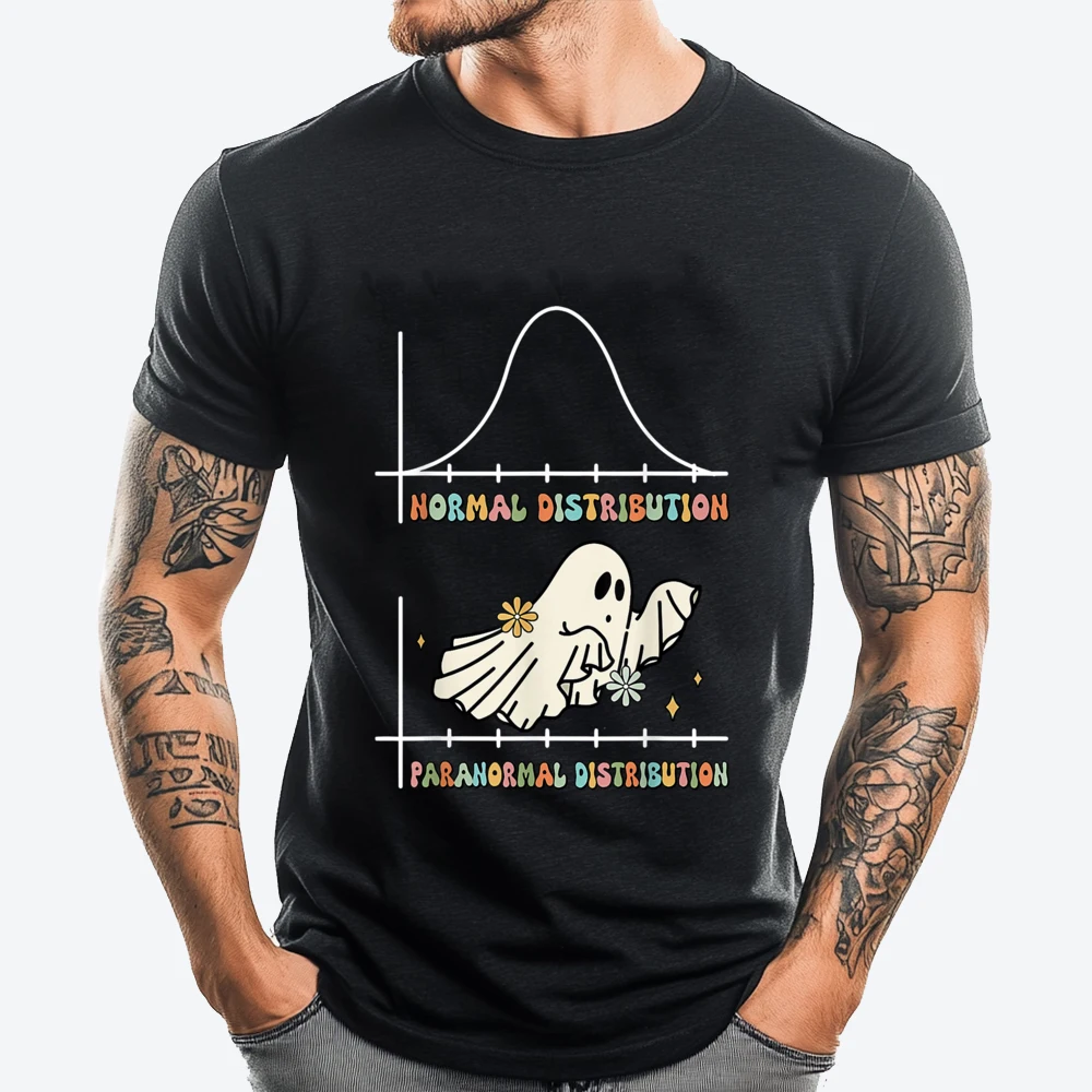 Normal Paranormal Distribution School Psychologist Luxury Designer Luxury T-Shirt T Shirts Men Graphic Tees Men Clothes Hip Hop