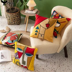 Printed polyester Picasso graffiti art painting cushion cover cushion home decoration party car bedding sofa