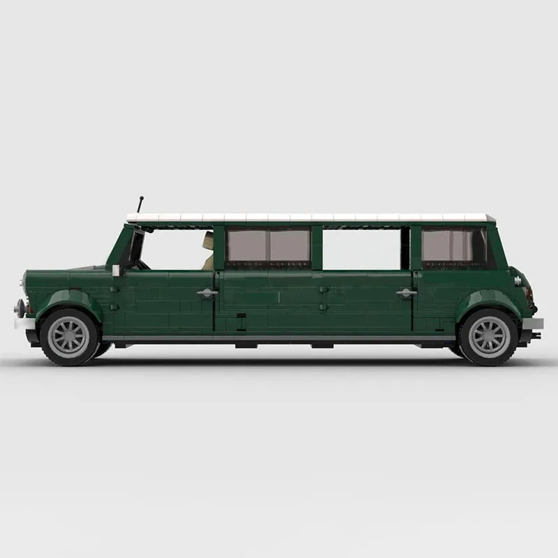 

1543pcs MOC Classic Car Series Mini Cooper Stretch Limo Retro Luxury Design DIY Model Building Blocks Birthday Toys Gift