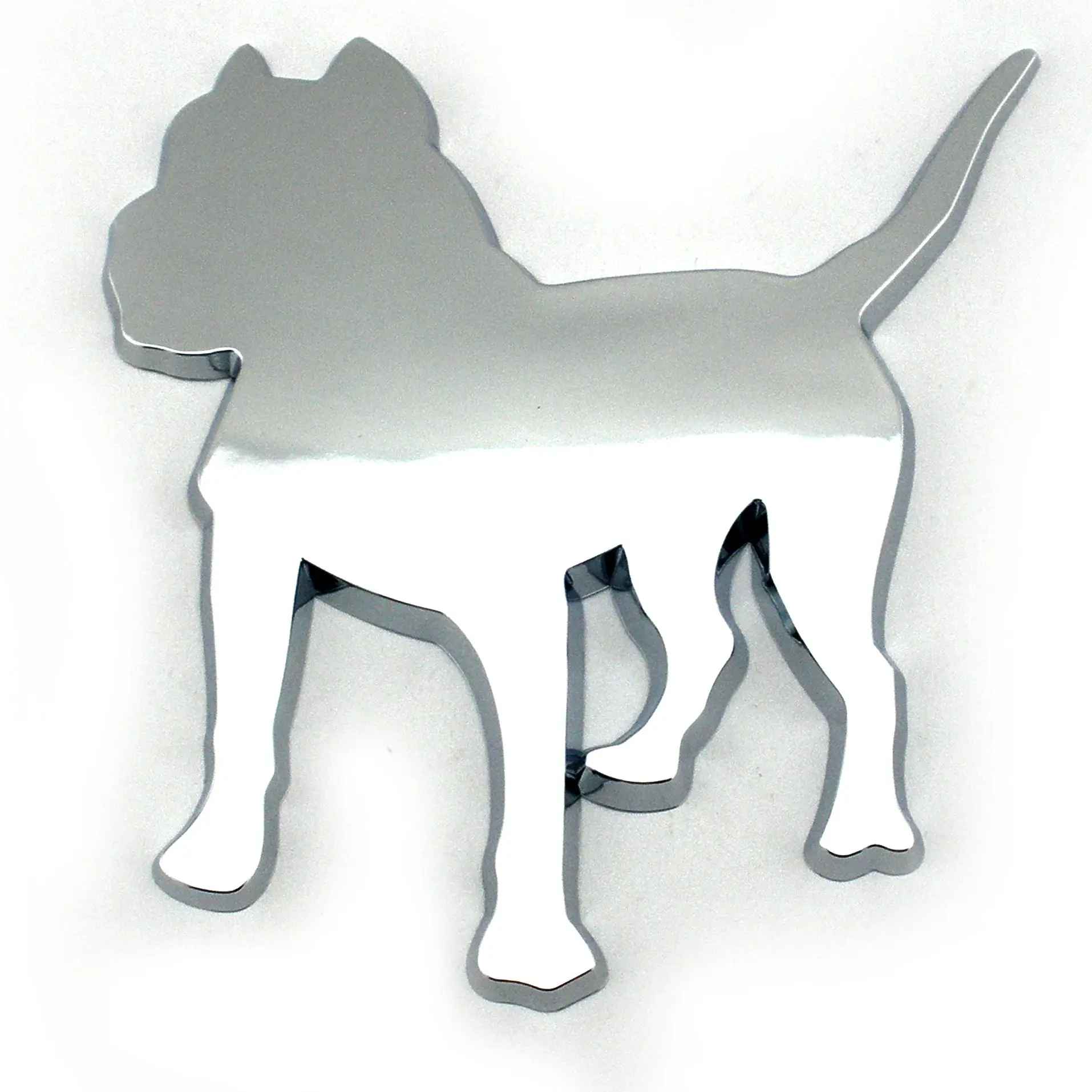 Motorcycle 3D dog chrome car sticker self adhesive car/van puppy decal animal emblem badge logo pet badge