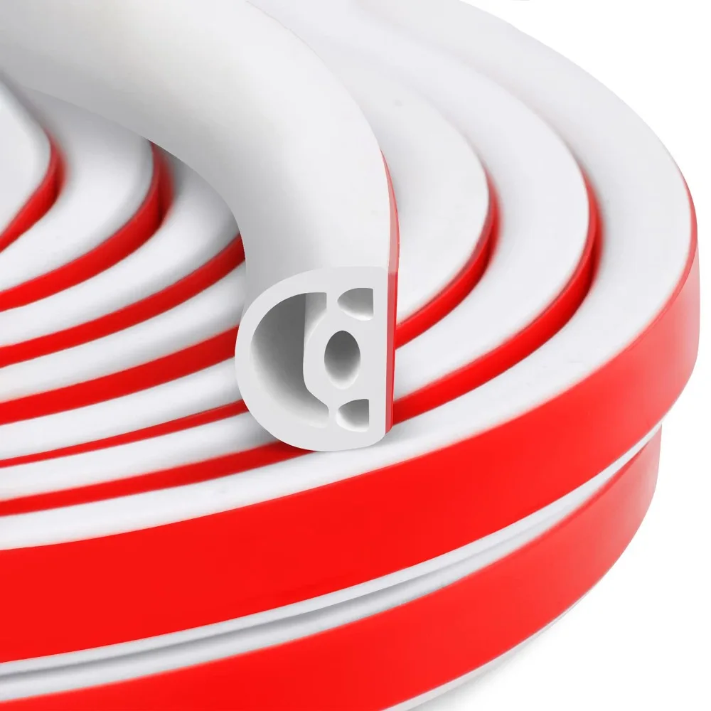 Soundproofing Door Sealing Strip Windproof Self-Adhesive Weather Stripping Seal Large Gaps Peel and Stick Insulation Strip