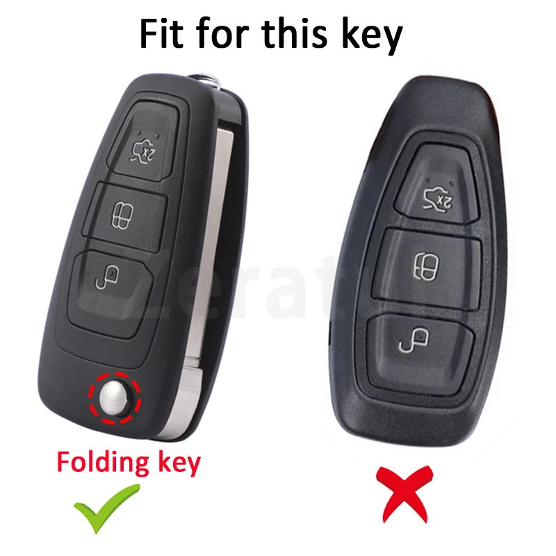 TPU Leather Car Folding Key Case Cover Bag Protector for Ford Focus C-Max S-Max Galaxy Mondeo Ranger Transit Tourneo Custom