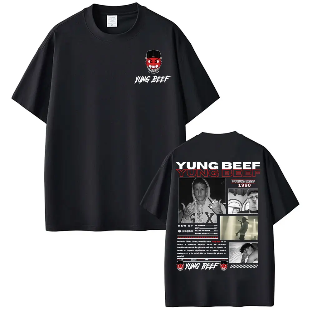 Rapper Yung Beef Album 2025 Tour Graphic T Shirt Men's Clothing Cotton Short Sleeve T-shirts Fashion Hip Hop Oversized Tee Shirt