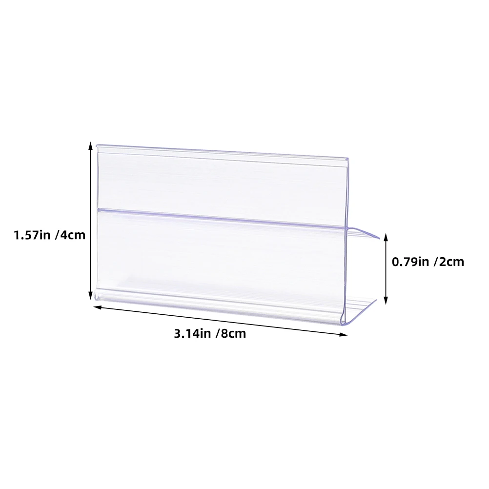 25 Buah Tempat Pajangan Label Harga Supermarket Rak Ritel Tempat Label Harga Harga Harga Strip Papan Lapisan Label Slot Kartu Transparan