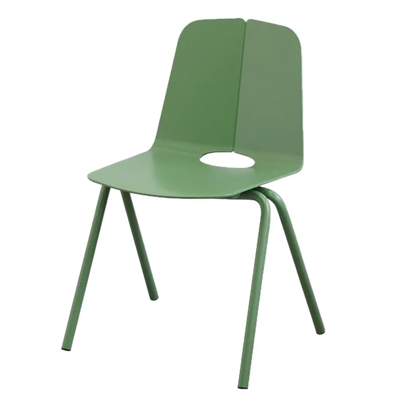 

Aluminum alloy chair backrest simple dining chair household dining chair