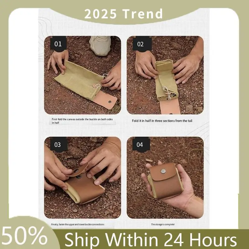 

A35F New Khaki Outdoor Foraging Bag, Fruit Picking Waist Bag, Canvas Craft Jungle Storage Bag, Hiking Durable Easy Install Easy