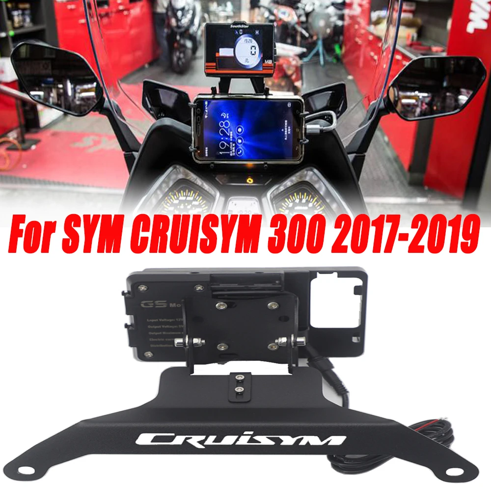 For SYM CRUISYM300 CRUISYM 300 CRUISYM 300i Windshield Mount Navigation Bracket GPS Smartphone Holder Motorcycle