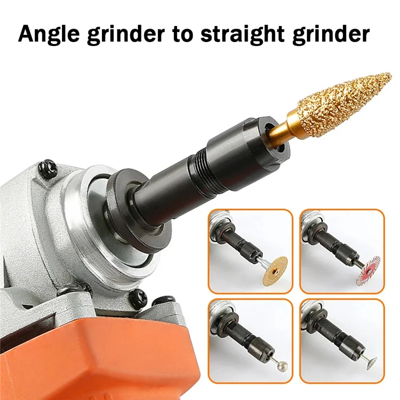 Angle Grinder Modified Adapter To Straight Grinder Chuck For 100-Type Angle Grinder M10 Thread Grinding Polishing Durable