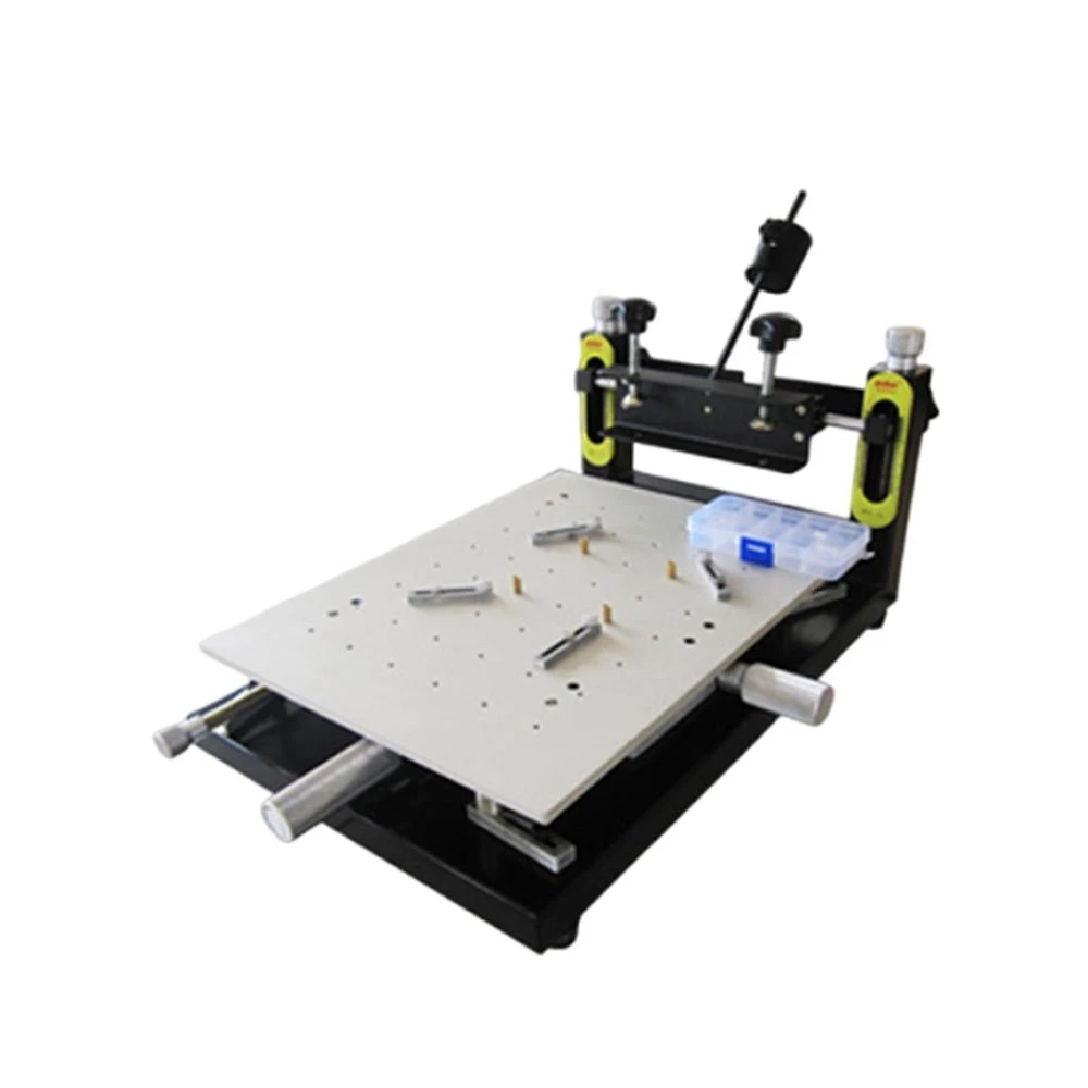 Precision Screen Printing Table For 370*470mm Stencils Contour Reference Holes For PCB Positioning
