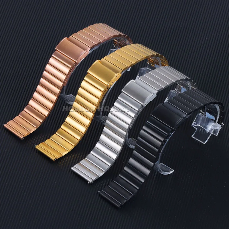 20mm 22mm Stainless Steel Watch Band Quick Release Solid Adjustable Durable Replacement Strap for Men's Dive Sport Watch