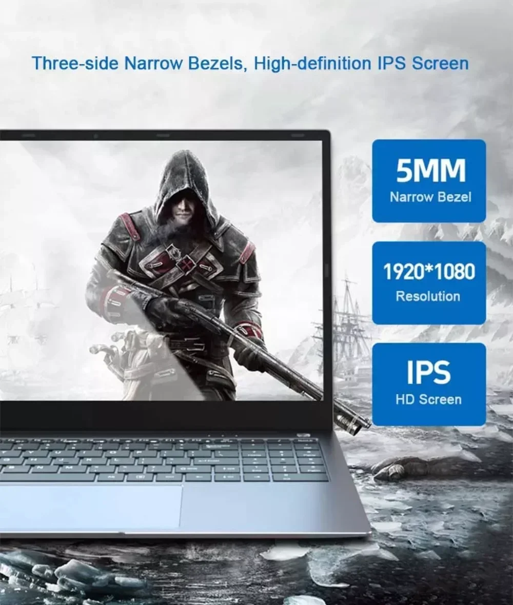 Imagem -03 - Computador Portátil i7 Win11 Gaming Livro de Notas Barato Intel Core I710750h 32gb Ram 2tb Ssd Câmera Nvme Impressão Digital 10th Gen 156