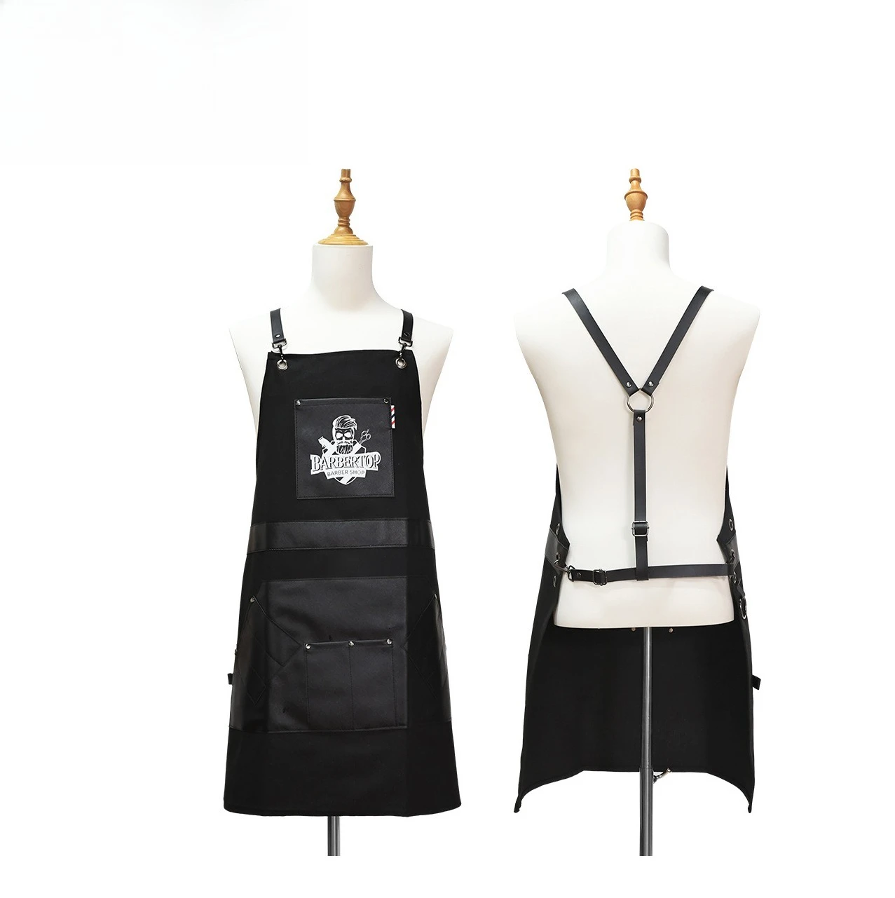 

Barbertop Hairdressing Shawl Artist Apron Salon Hairdresser Cape with Pockets Waterproof Restaurant Work Cloth