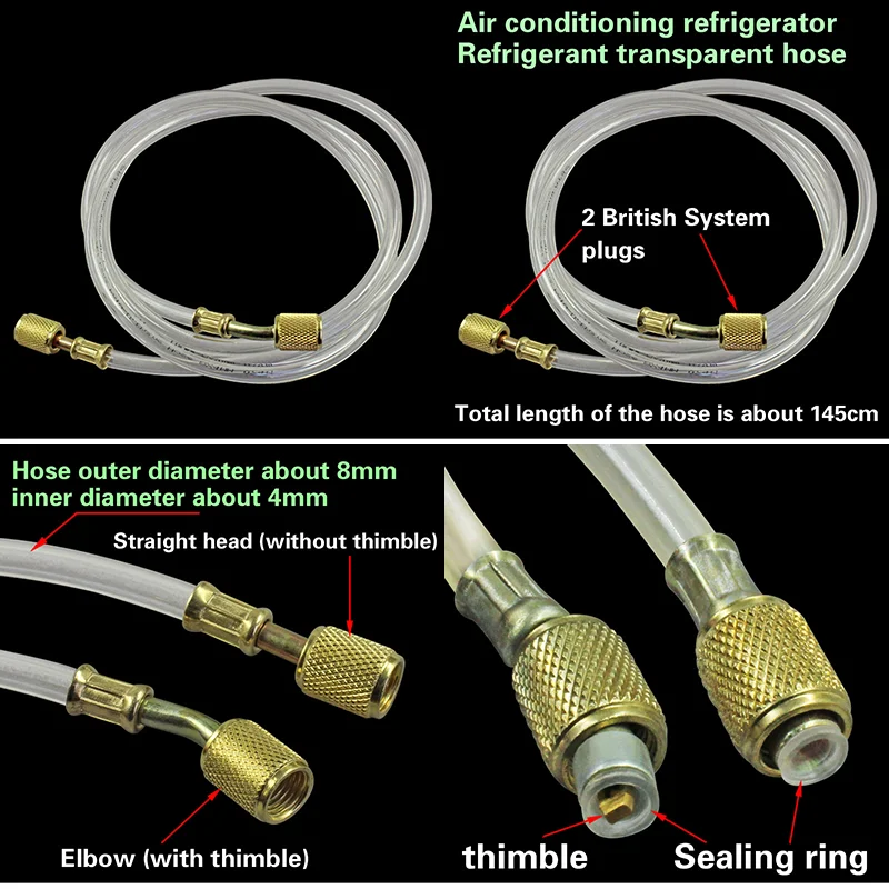 Air Conditioning Fluoride Hose Add Fluoride Tube Transparent Tool Parts Air Conditioning Fluorine Refrigerant view 5