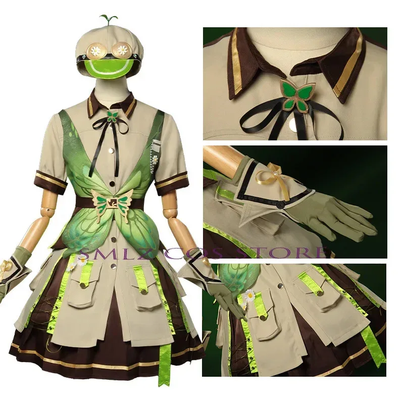 

2025 11 X Open World Cosplay Anime Infinity Nikki Costume Green Lolita Dress Uniform Forest Suit Halloween Party Outfit Fo