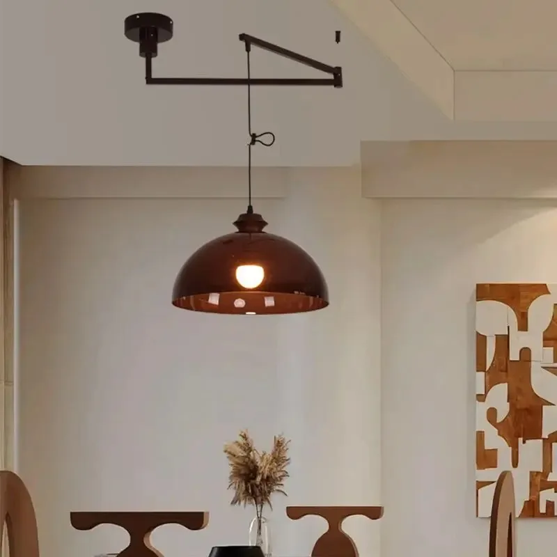 Modern Nordic Swing Arm LED Pendant Light For Dining Room Living Room Kitchen Restaurant E27 Acrylic