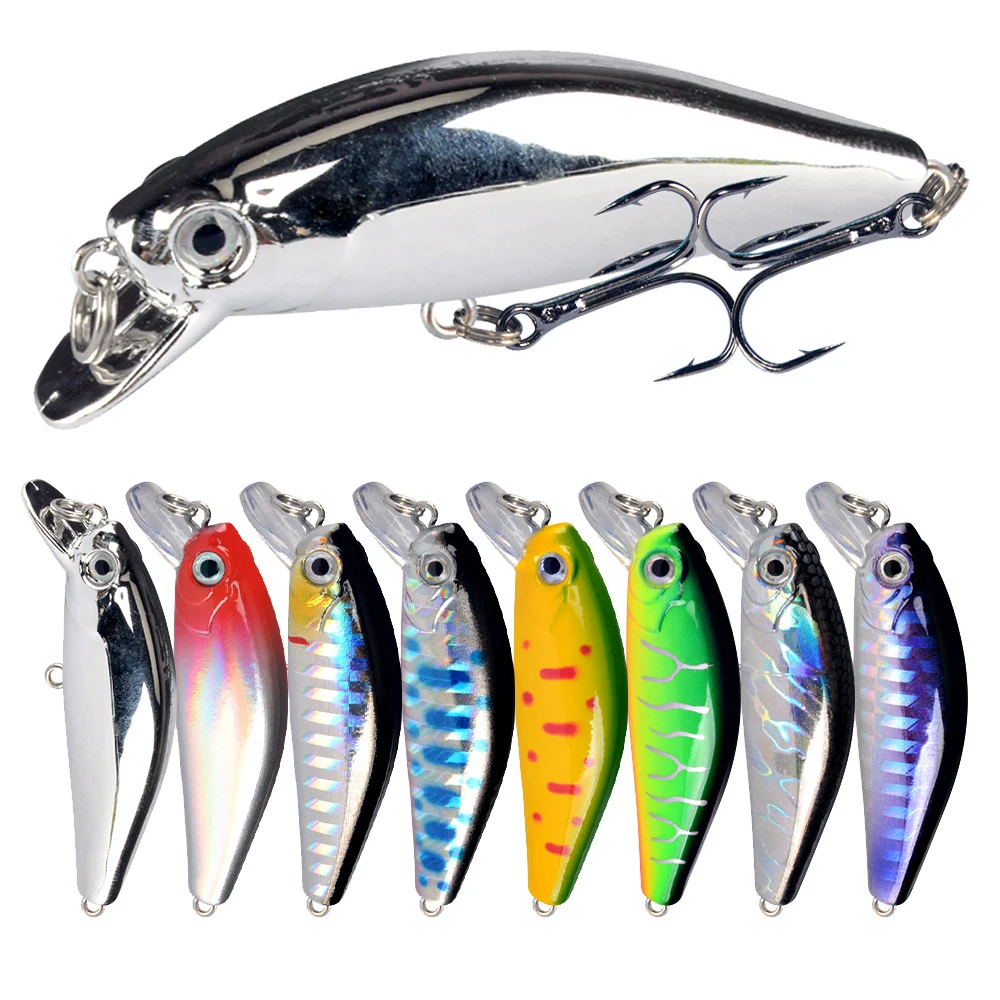 New Sinking Minnow Fishing Lure 55mm 6.5g Mini Artificial Bait Hard Wobbler All Water Crankbait for Pike Bass