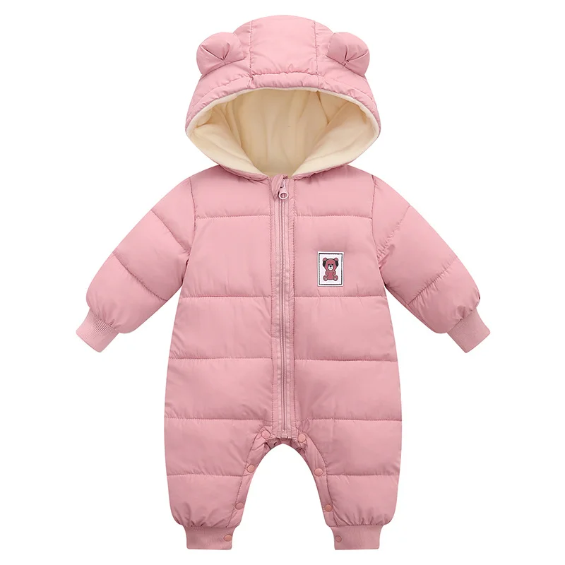 

Baby's jumpsuit Baby Girls Clothes Newborn Winter Thick Rompers Infant Costume Coat Plus velvet Toddler Romper 0-3T boys Romper
