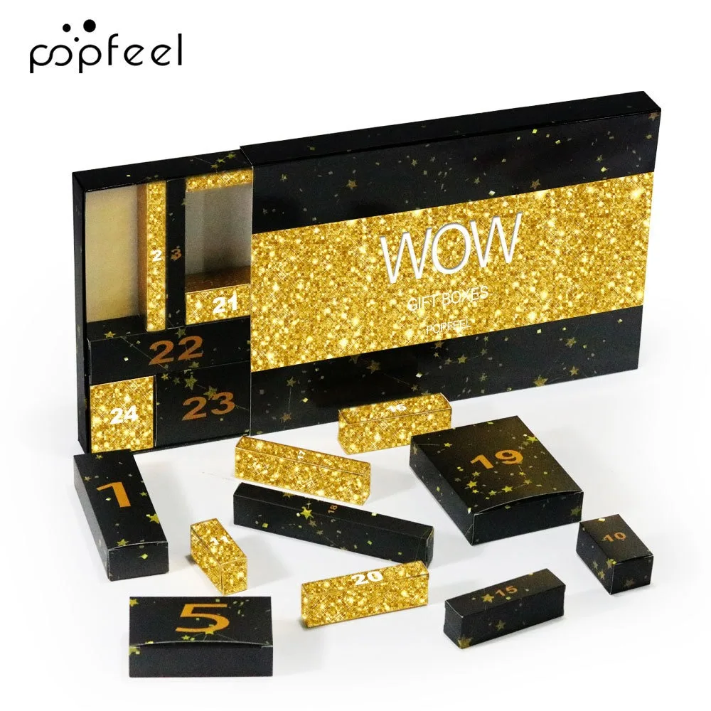 2024 Christmas Advent Calendar Box Makeup Set Lipstick Eye Shadow Concealers Cosmetics Gift Box For Women girl Christmas Gifts