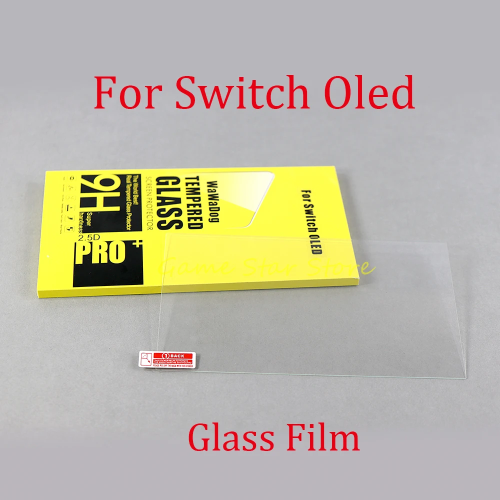 قطعتان من واقي الشاشة البديل من الزجاج المقسى 9H HD لملحقات ألعاب نينتندو سويتش OLED
