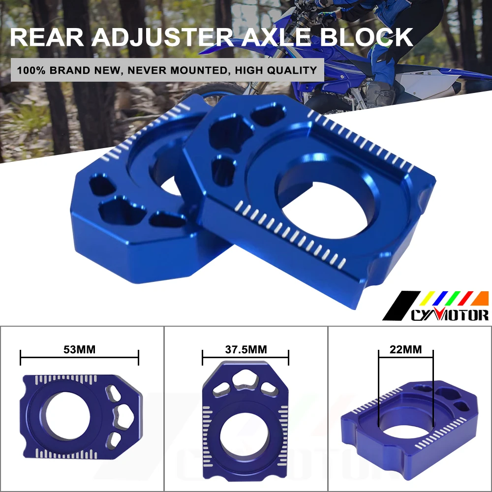 Corrente de bloco de ajuste traseiro cnc para yamaha yz125 yz250 yz250f yz450f yz125x yz250x yz450fx yz250fx wr250f wr450f wr250r wr250x