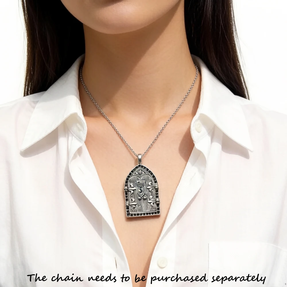Pendant Crow Window Vintage Spring Fashion Jewelry Europe Rebel Street 925 Sterling Silver Gift For Woman & Men