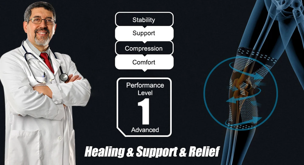 1PCS Sport Kompression Knie Unterstützung Klammer Patella Protector Gestrickte Silikon Frühling Bein Pad Radfahren Laufen Basketball Fußball – Detail 1