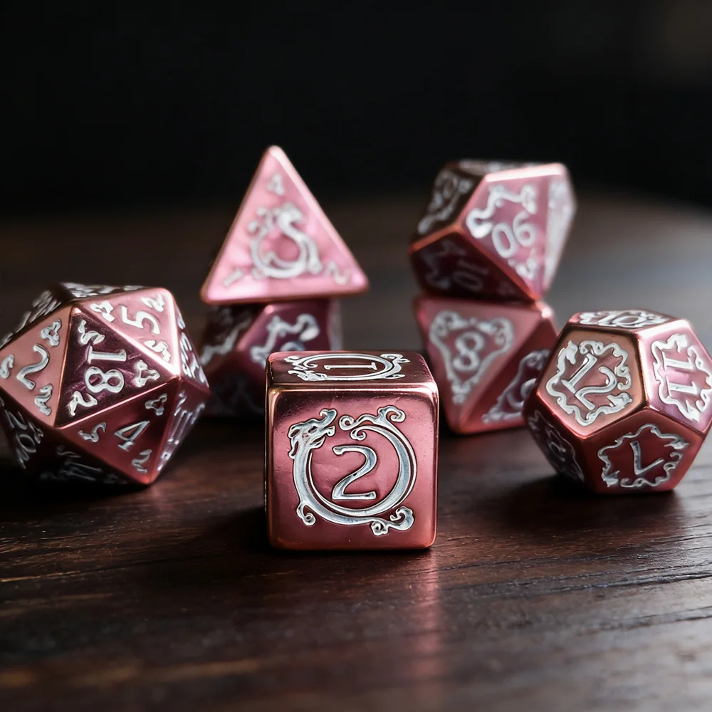 DND Dice 7Pcs/set Dragon Pattern Polyhedral Dices Role Playing D&D TRPG Board Game Dice As Gift Entertainment Accessories view 3