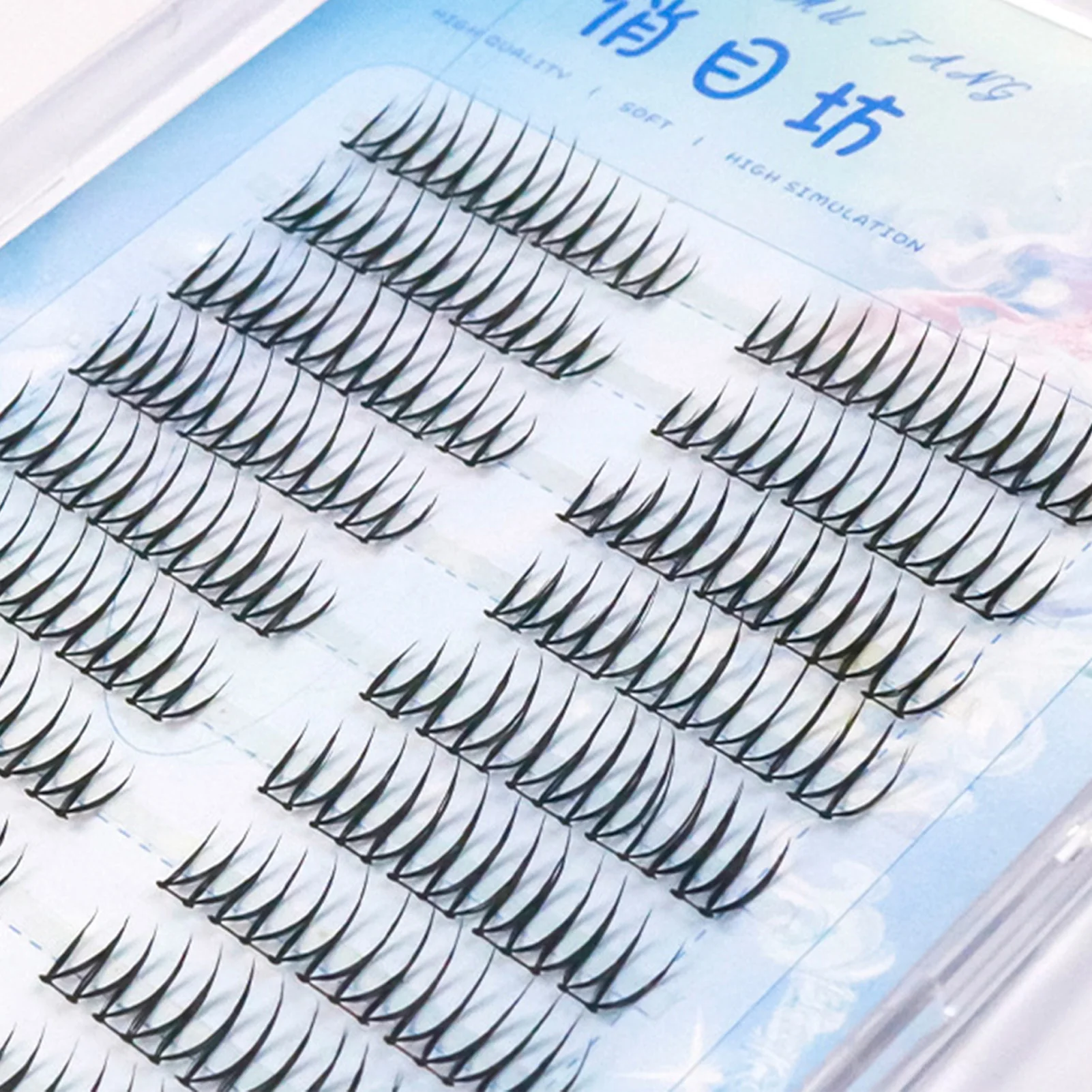 Pestañas postizas coreanas en forma de U Zhang Yuanying pestañas postizas naturales suaves y tenues extensión de pestañas en forma de V pestañas cómicas