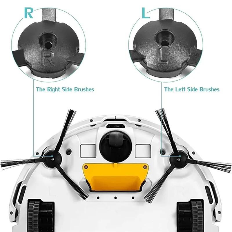 ABZA-Juego de accesorios para ILIFE V3 V3S Pro V5 V5S Pro Cepillo Lateral principal filtro Hepa piezas de repuesto de vacío