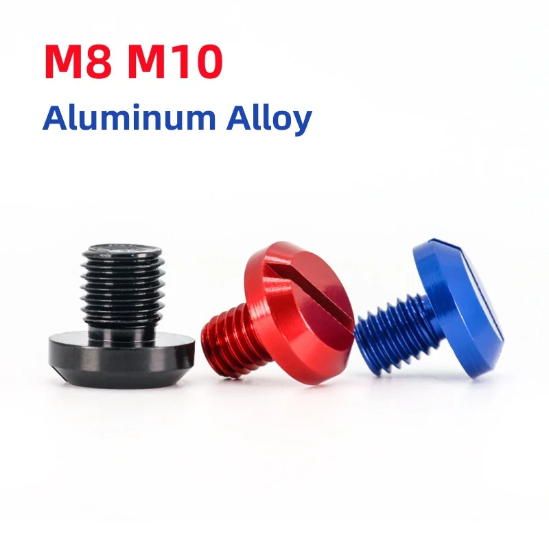 M8 M10 Mirror Hole Plugs Screw Cap CNC Aluminum Rear View Mirror Hole Plug Screws Caps Motorcycle E-Bike Universal