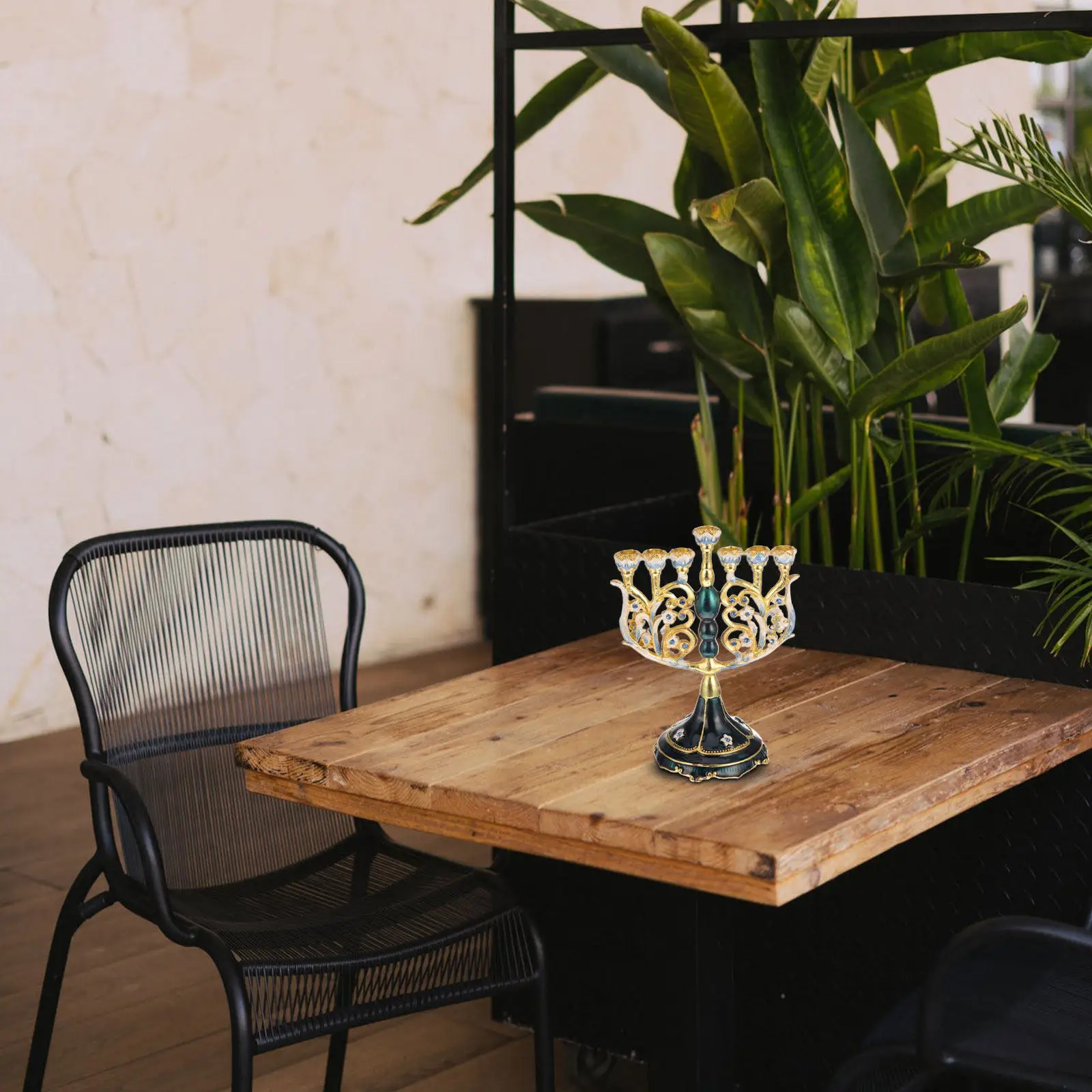 

1 шт. винтажный эмалированный подсвечник из прочного сплава, декоративный подсвечник для дома, свадьбы, ужина при свечах, кованое железо, художественное исполнение