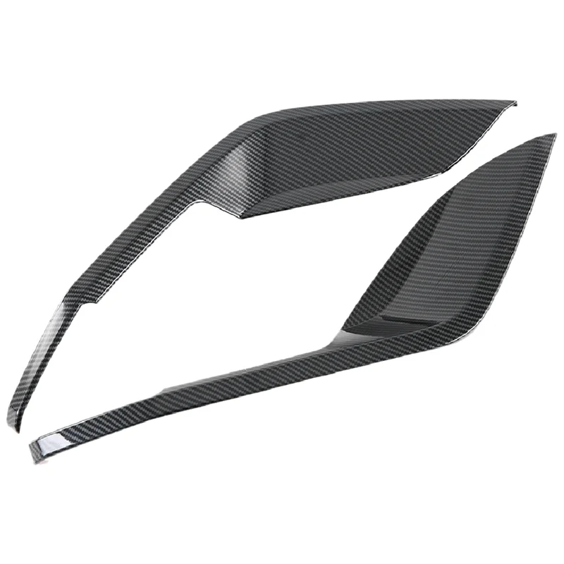 Car Carbon Fiber ABS Front Fog Light Trim Bezel Cover Trim Stickers for BYD Dolphin Atto1 EA1 2022 2023