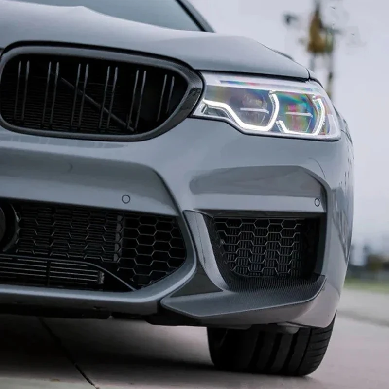 For BMW F90 M5 2018-2020 Front Bumper Side Splitter Cover Lip Car Fog Light Air Vent Diffuser Spoiler Front Bumper Protection